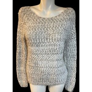 Buffalo David Bitton Gray White Eyelash Sweater Junior Size Large